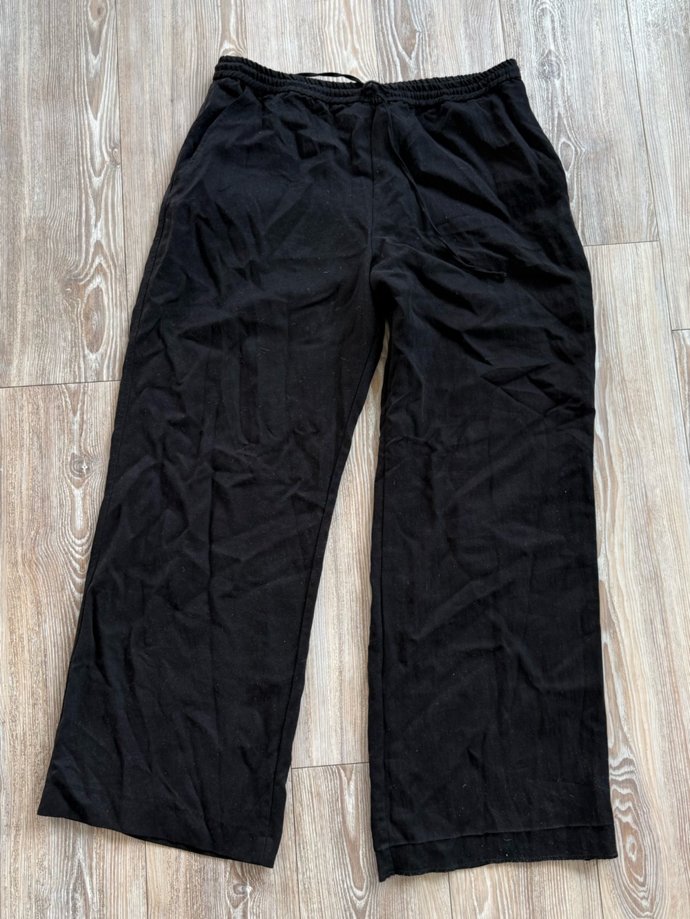 Zara black linen pants